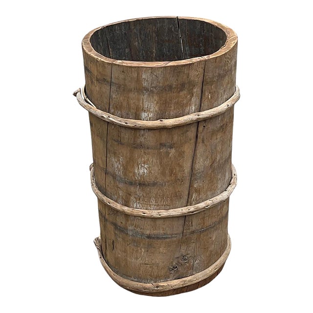 1970s Wood Bucket For Sale