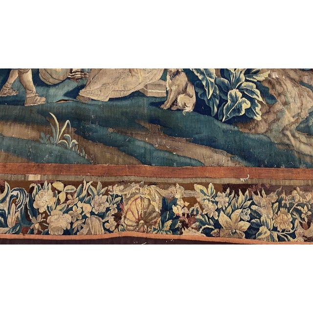 17th Century 19th Century 17th Century FrenchTapestry - 7'10" x 8'7" For Sale - Image 5 of 12