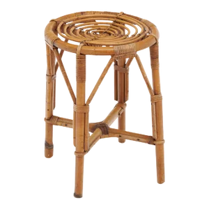 Vintage Bamboo Stool by Bonaudi Vallauris