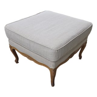 Vintage French Style Square Ottoman For Sale
