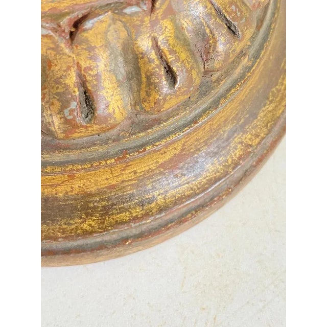 Frent Gilt Wooden Candleholder, 1950 For Sale - Image 4 of 11