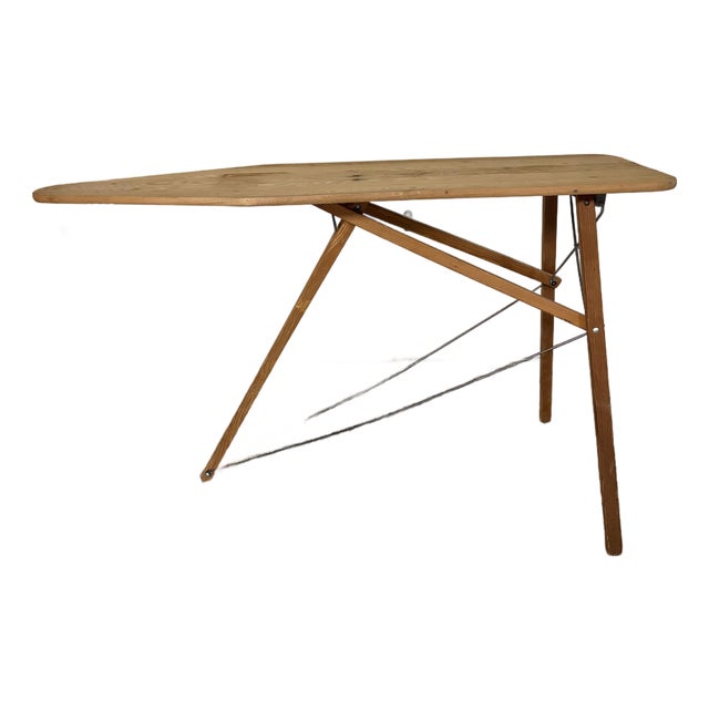 Early 20th Century Vintage Farmhouse Style Folding Wood Ironing Board For Sale