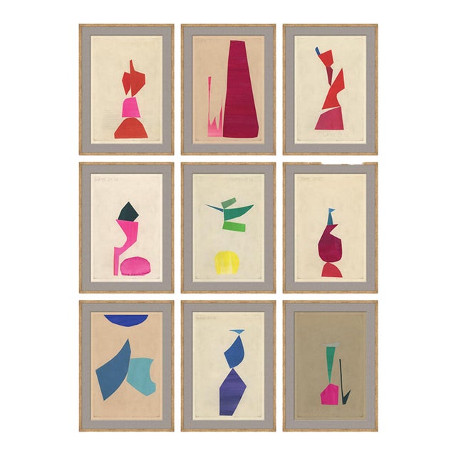 Collage Series by Susan Hable, Set of 9 For Sale