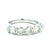 An elegant five-stone diamond band crafted in polished platinum and signed JLJ. Five round brilliant-cut diamonds graduate...