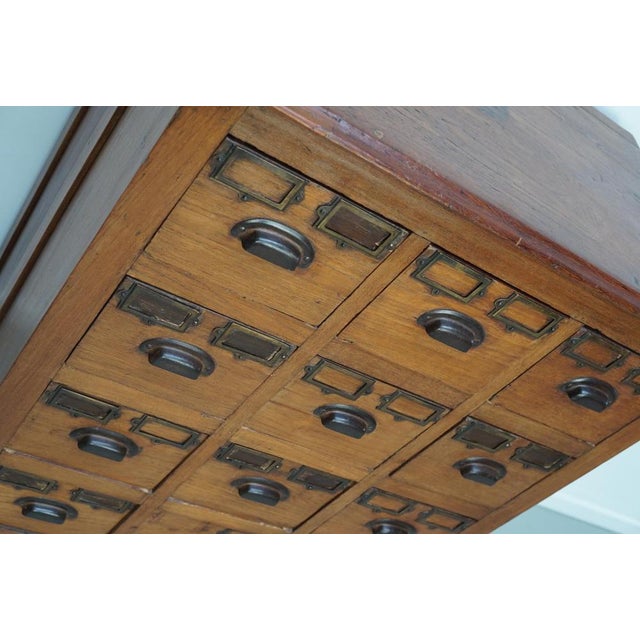 Vintage Asian Teak Apothecary Cabinet, 1930s For Sale - Image 5 of 16