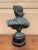 Classical Verdigris Brass Bust of Apollo Belvedere For Sale - Image 9 of 11