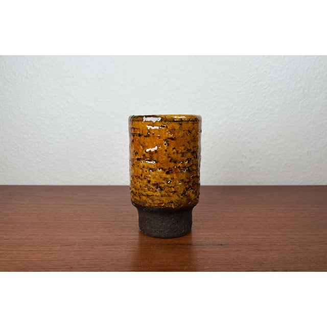 Ceramic Mid-Century Modern Danish Studio Pottery Vase from Hegnetslund Keramik, 1960s For Sale - Image 7 of 10