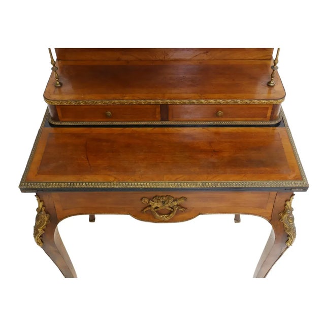 French Louis XV Style Bonheur Du Jour Lady Desk For Sale - Image 4 of 12