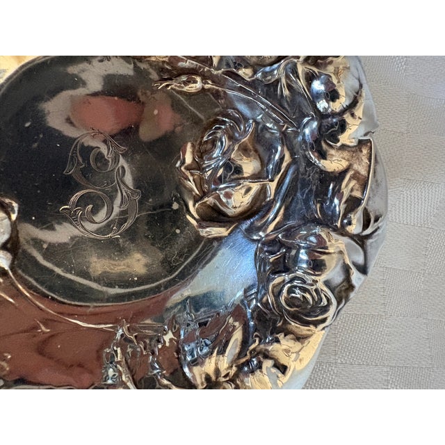 A 19th C Sterling Silver Art Nouveau decorative bowl; perfect for jewelry, candy or simply sitting on a table as a...