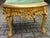 Baroque 1980s Italian Baroque Rococo Gilt Ottoman Bench – Hand-Carved Beechwood & Tufted Green Velvet For Sale - Image 3 of 12