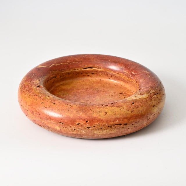 Mid-Century Modern Italian Red Travertine Bowl from UP&UP, 1970s For Sale - Image 3 of 14