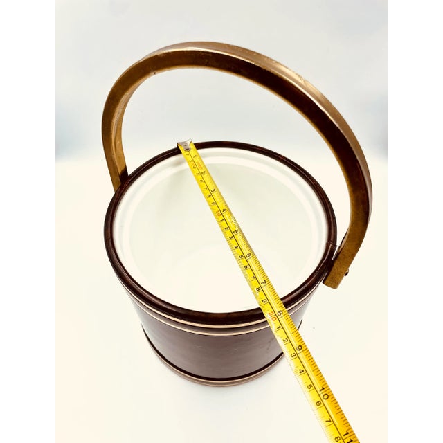 Vintage Georges Briard "Wood Grain" Pattern Ice Bucket For Sale - Image 11 of 11