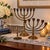 Mid-Century Modern Mid-20th Century Trio Variegated Height Brass Menorahs For Sale - Image 3 of 12