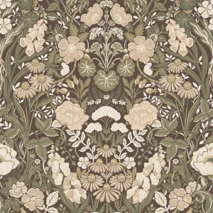 SAMPLE - Boråstapeter Örtagård Wallpaper In Natural And Cocoa