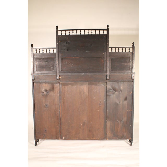 Aesthetic Movement Black Lacquer and Painted Cabinet For Sale - Image 15 of 15