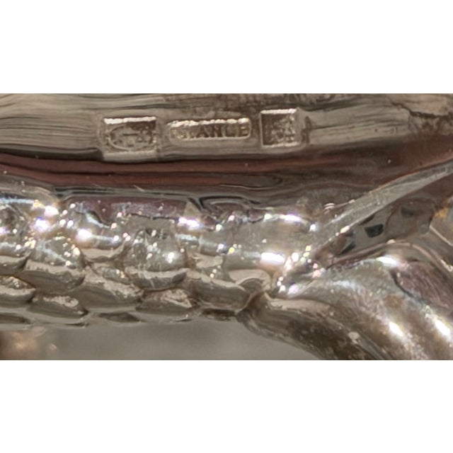 Silver Vintage Christofle Deux Poissons Silver-Plated Fish Vase, After Émile Reiber For Sale - Image 8 of 17