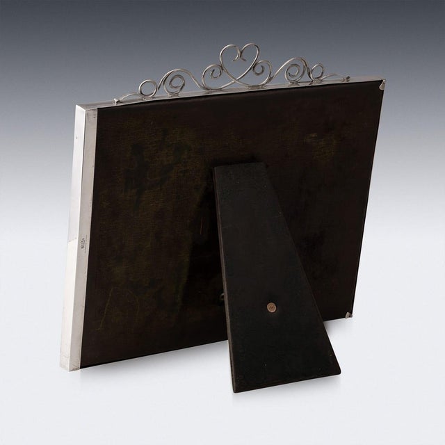 1920s Vintage American Silver Photo Frame by Bigelow for Kennard & Co, 1920 For Sale - Image 5 of 13