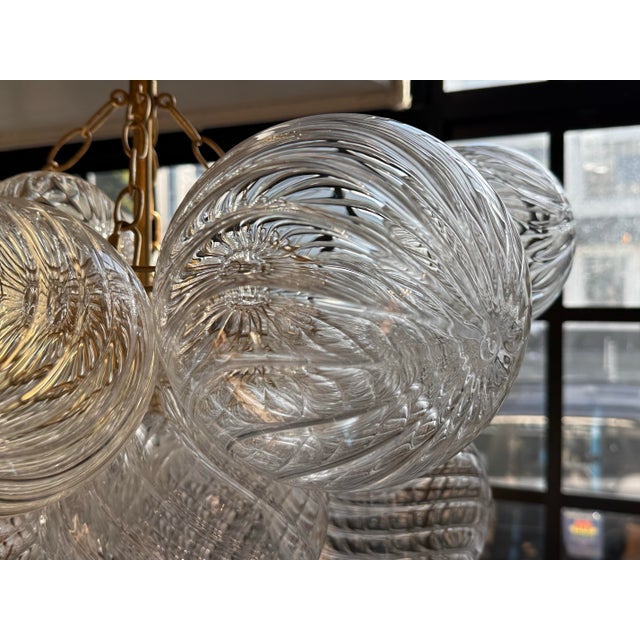 Julie Neill for Restoration Hardware Talia Round Chandelier, Gilt For Sale - Image 10 of 12