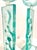 Glass Pair of Aqua Teal Studio Art Glass Sculptures Totems Lucite Bases 15.5” Abstract Modern For Sale - Image 7 of 9