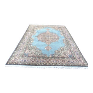 Blue Oversized Vintage Handmade Oushak Rug - 103" X 151" For Sale