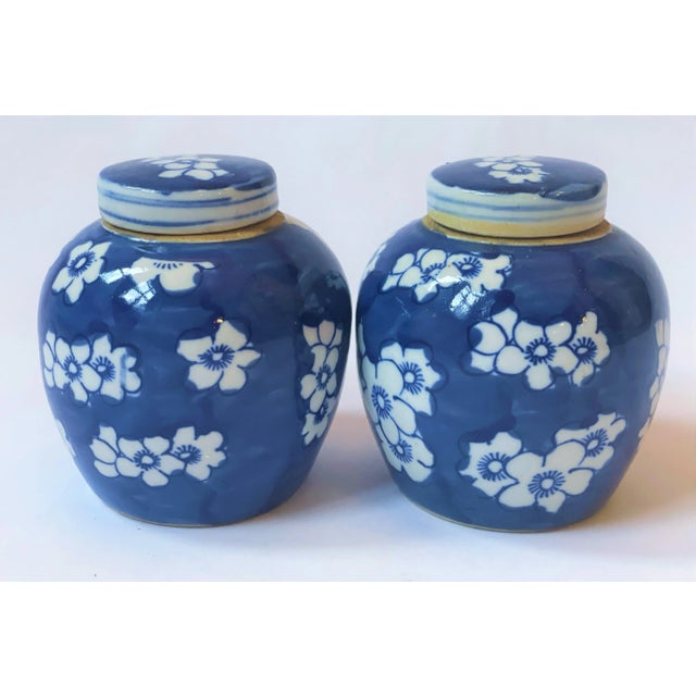 Chinoiserie Ginger Jars With Cherry Blossoms - a Pair For Sale - Image 4 of 9