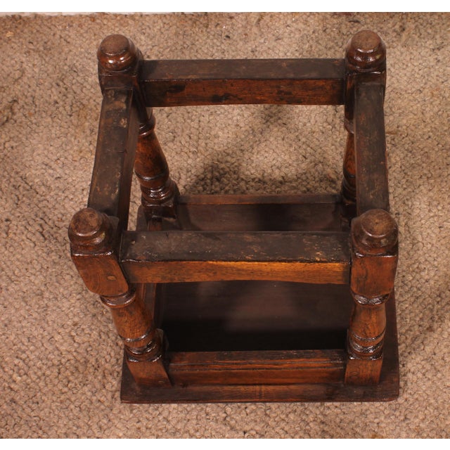 English Oak Stool, 19th Century For Sale - Image 9 of 10