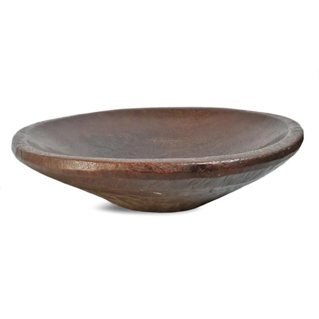 Modern Large Primitive Camping Wood Bowl For Sale - Image 3 of 9