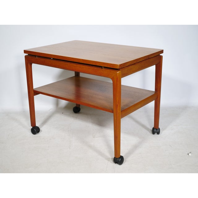 1960s Mid-Century Modern Serving Trolley by Ole Wanscher for France & Son, 1960s For Sale - Image 5 of 13