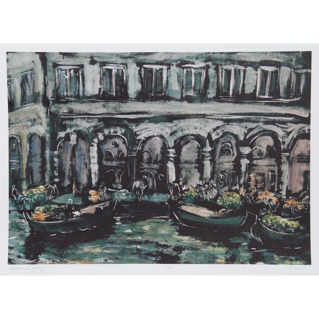 Bogdan Grom, Venice in Spring, Lithograph For Sale