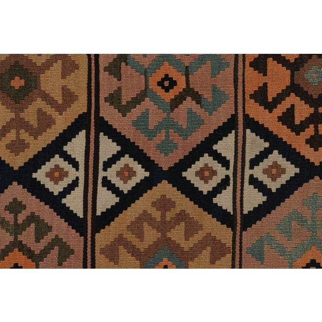 1960s Vintage Afghan Tribal Kilim Gallery Runner Rug With Medallions For Sale In New York - Image 6 of 7
