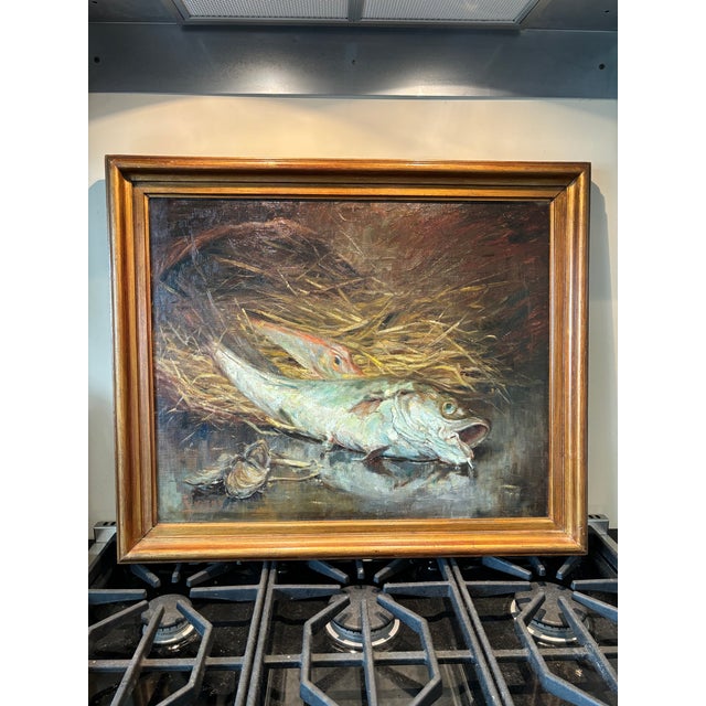 Realism Antique Framed Still Life Oil Painting on Canvas-Alexandre Tielens Belgium For Sale - Image 3 of 10