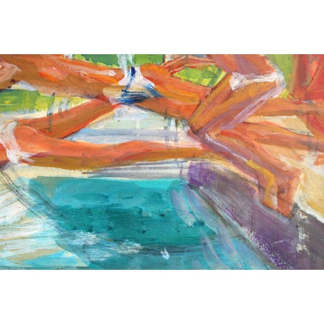 Berthommé Saint-André, The Divers, 1930s, Oil Painting on Board, Framed For Sale - Image 7 of 17