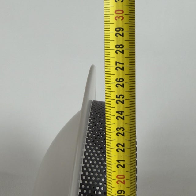 Crescent Moon Table Lamp in Opal Glass and Metal, 1980s For Sale - Image 13 of 14