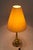Large Art Deco Glass and Brass Table Lamp with Fabric Shade, Vienna, 1920s For Sale - Image 6 of 15