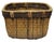 Farmhouse Large Rustic Woven Rattan Market Basket With Handles For Sale - Image 3 of 7