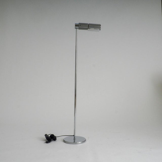 Haloprofil 878HR Floor Lamp in Silver by Viktor Frauenknecht for Swiss Lamps, 1960s For Sale - Image 4 of 16