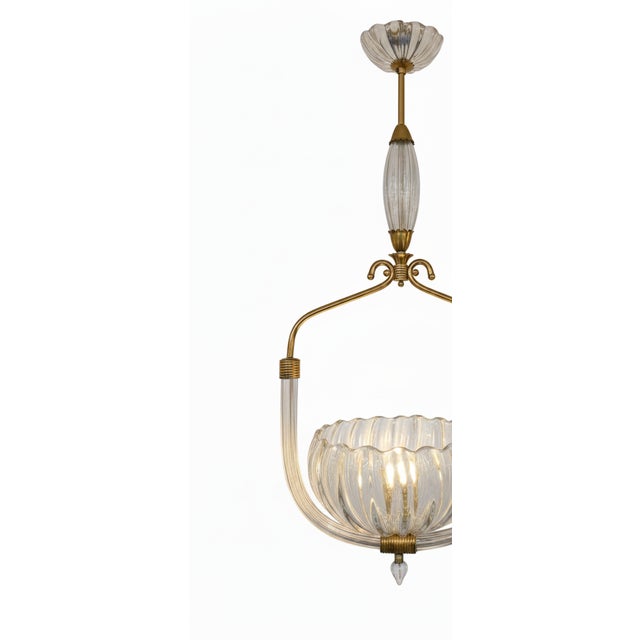 Mid-Century Modern 1940s Barovier & Toso Pendant, Murano For Sale - Image 3 of 3