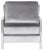 Modern Tufted Velvet Chrome Accent Chair in Light Grey For Sale - Image 10 of 10