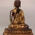 1960s Vintage Gilt Patina Bronze Sakyamuni Buddha Seated Statue, Tibetan Buddhist Sculpture For Sale - Image 5 of 9