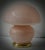 Blown Pink Glass and Brass Table Murano Lamp in style of Vistosi, 1970s For Sale - Image 9 of 9