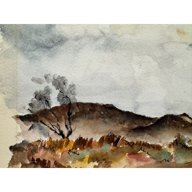 Henry Emil Salloch Original Watercolor on Paper Swift Run Gap Virginia, 1946 For Sale - Image 4 of 7