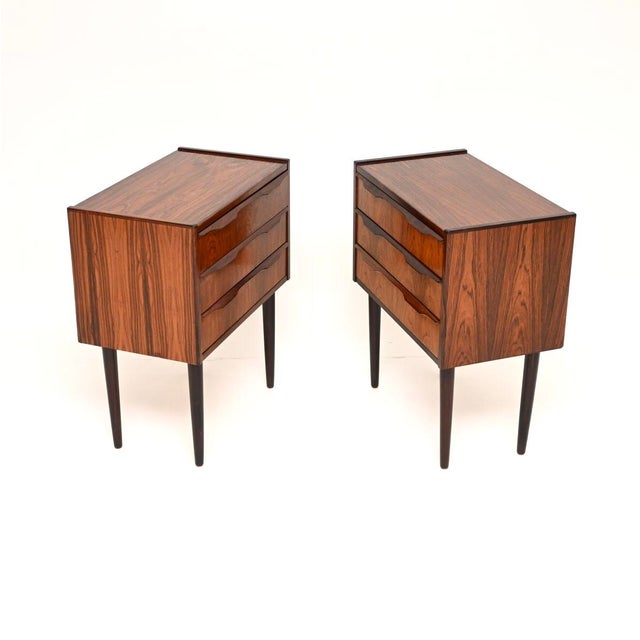 Mid-Century Modern Vintage Danish Bedside Chests, 1960, Set of 2 For Sale - Image 3 of 10