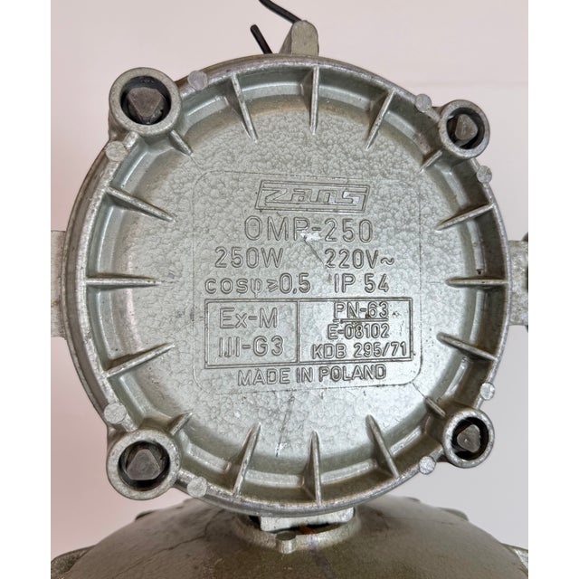 Metal Large Industrial Cast Aluminium Cage Pendant Light from Zaos, 1970s For Sale - Image 7 of 18