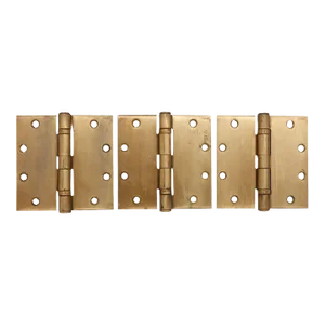 Set of 3 Vintage Stanley 5 X 5 Brass Butt Door Hinges