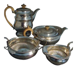 1812 English Regency Sterling Silver Tea and Coffee Service by William Edwards - Set of 4