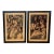 Late 1950s Original Vellum Woodblock Prints - a Pair For Sale