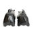 African Folk Art Figurines - Black Carved Wood Lidded Hippos For Sale - Image 4 of 7
