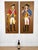 - Original 1950's "Colonial Soldiers" Wall Panels - Monumental Sized - 18" x 42" - Pressed Board with Walnut Veneered...