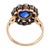 19th Century Victorian Gia 6.04 Carat Ceylon Sapphire Diamond 9k Gold Silver Cluster Ring, Size 11 For Sale In Los Angeles - Image 6 of 6