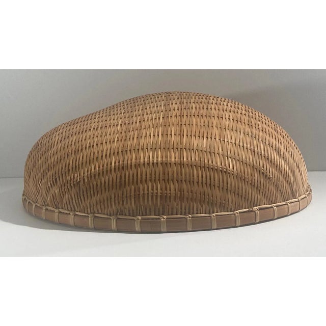 Asian 1970s Woven Basket Bowl For Sale - Image 3 of 6